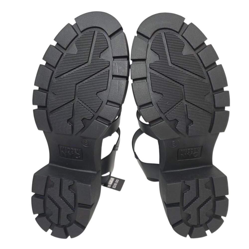 Steve Madden NYC Women's Fisherman Sandals Block Heel Size 8-11 Black With Box - Picture 9 of 12